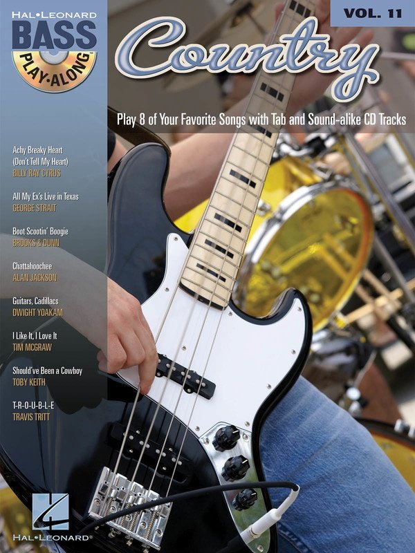 Bass Play-Along Vol. 11: Country Bass — Bass TAB Book/CD (Hal Leonard)