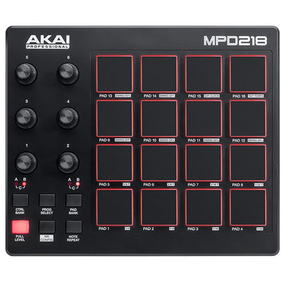 Akai Professional MPD218 16 Pad MIDI Controller with Backlit MPC Pads and USB Connectivity