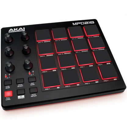 Akai Professional MPD218 16 Pad MIDI Controller with Backlit MPC Pads and USB Connectivity — view 3