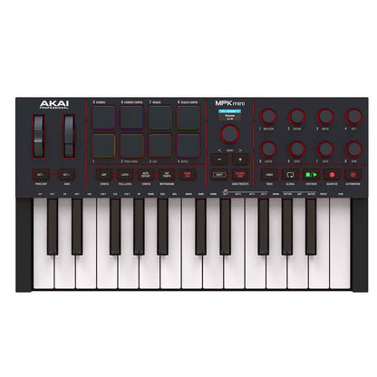 Akai Pro MPK Mini IV Portable USB MIDI Keyboard Controller with RGB Pads and Software Collection - Black — view 5