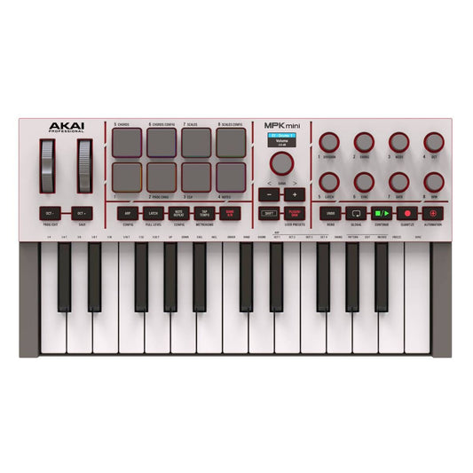 Akai Pro MPK Mini IV Portable USB MIDI Keyboard Controller - Grey