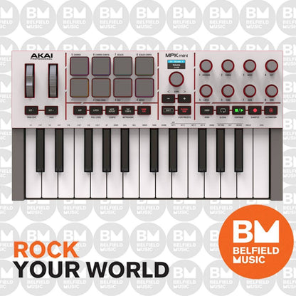 Akai Pro MPK Mini IV Portable USB MIDI Keyboard Controller - Grey — view 4