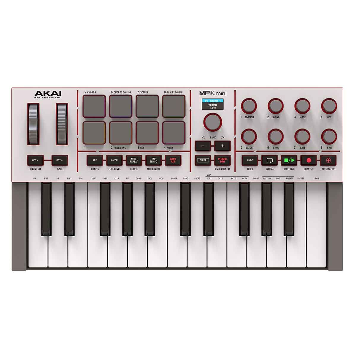Akai Pro MPK Mini IV Portable USB MIDI Keyboard Controller - Grey — view 5