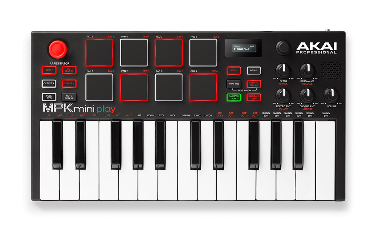 Akai MPK Mini Play 25 Note Controller Keyboard w' In Built Sounds