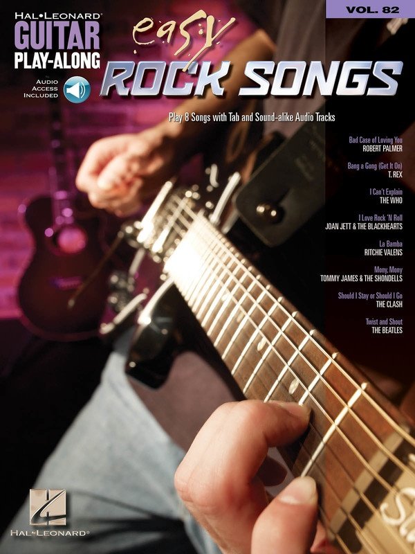 Guitar Play-Along Vol. 82: Easy Rock Songs — TAB Book/Online Audio (Hal Leonard)
