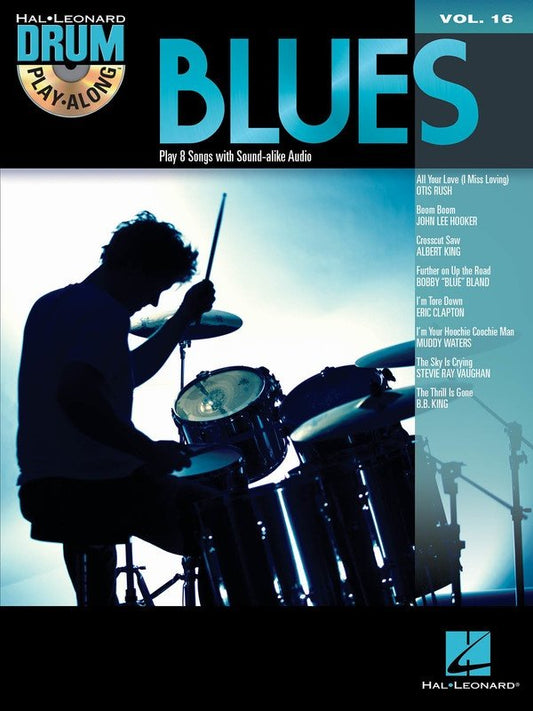 Drum Play-Along Vol. 16: Blues — Book/Online Audio (Hal Leonard)