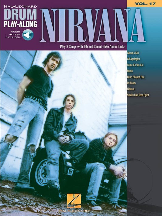 Nirvana Drum Playalong V17 Bk/Ola (Hal Leonard)
