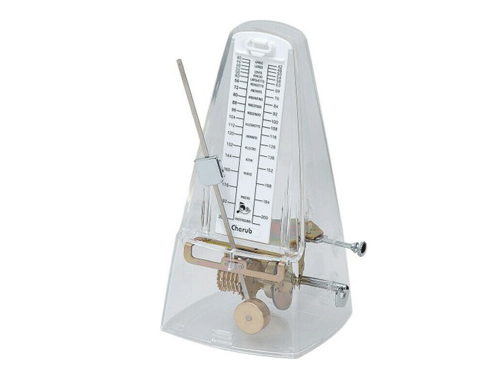 Cherub Metronome Clear Pyramid Shaped Wind-Up Mechanism