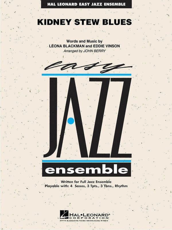 Kidney Stew Blues — Jazz Ensemble Grade 2 Score & Parts (Hal Leonard Easy Jazz Ensemble Series)