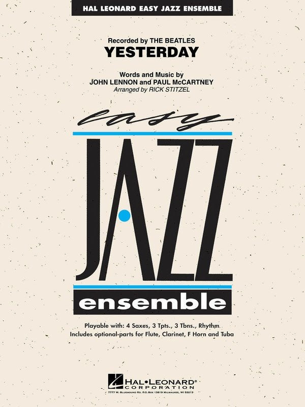 Yesterday — Jazz Ensemble Grade 2 Score & Parts (Hal Leonard Easy Jazz Ensemble Series)