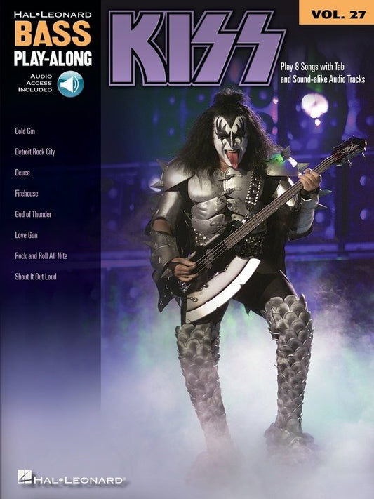 Kiss — Bass Play-Along Vol. 27, Book/Online Audio (Hal Leonard)