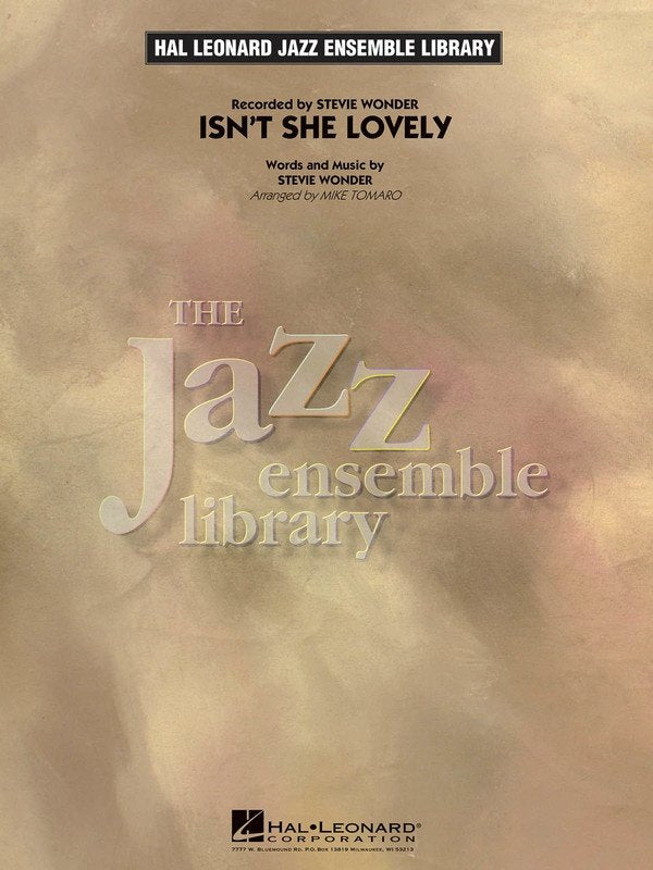 Isn't She Lovely Jazz Ensemble Score by Stevie Wonder from Songs in the Key of Life