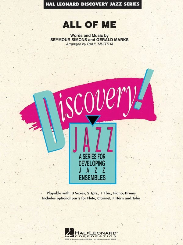 All of Me — Jazz Ensemble Grade 1.5 Score & Parts (Hal Leonard Discovery Jazz)