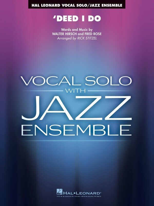 Deed I Do VOCJE3-4 SC/PTS Jazz Standard for Vocal Solo and Ensemble