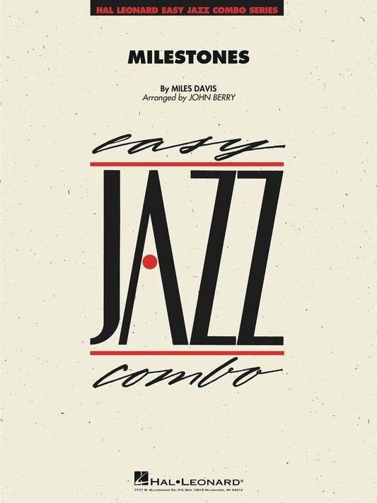 Milestones Jazz Combo GR2 SC/PTS - Hal Leonard Easy Jazz Combo Series