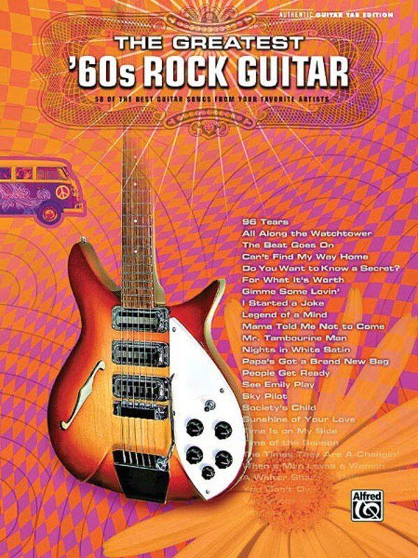The Greatest '60s Rock Guitar GTR TAB by Hal Leonard, 248 pages, Guitar Recorded Version