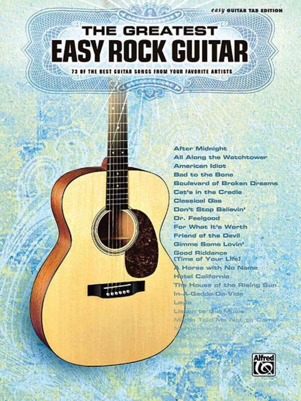 Greatest Easy Rock Guitar Tab Book by Hal Leonard, 256 Pages, Includes Classic & Modern Rock Songs