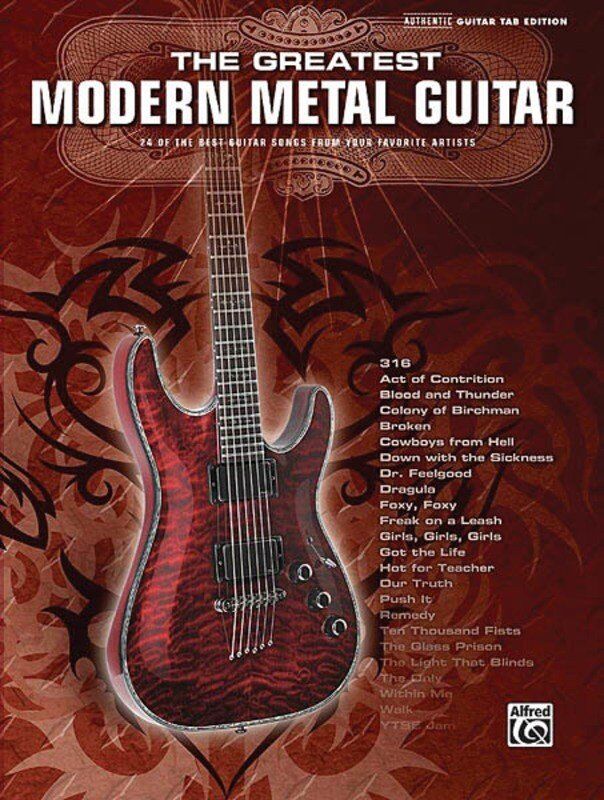 Greatest Modern Metal Guitar GTR TAB by Hal Leonard - 248 Pages, Guitar Recorded Version