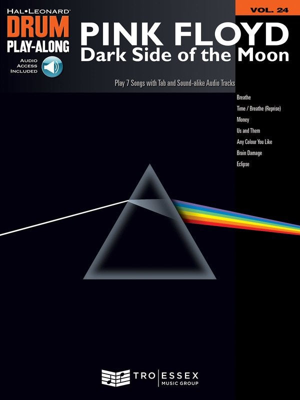 Dark Side of the Moon — Drum Play-Along Vol. 24 Book/Online Audio (Hal Leonard)