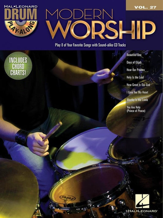 Modern Worship — Drum Play-Along Vol. 27 Book/Online Audio (Hal Leonard)