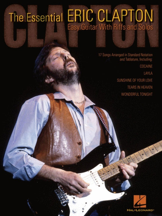 Essential Eric Clapton Easy Guitar Riffs and Solos TAB (Softcover Book)