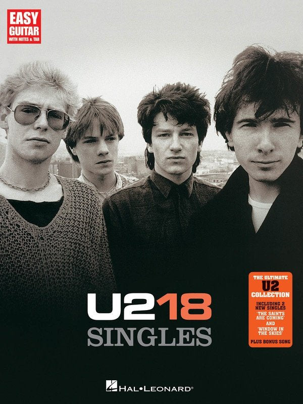 U2: 18 Singles — Easy Guitar with Notes & TAB (Hal Leonard)