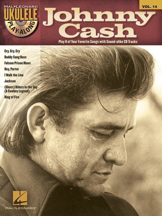 Johnny Cash — Ukulele Play-Along Vol. 14, Book/Online Audio (Hal Leonard)