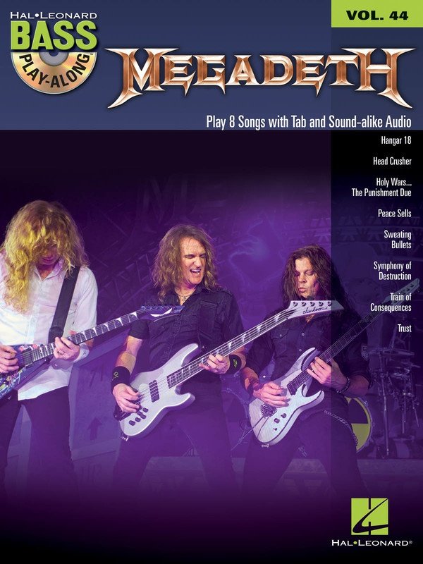 Megadeth — Bass Play-Along Vol. 44, Bass TAB Book/CD (Hal Leonard)