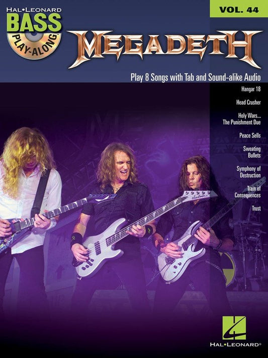 Megadeth — Bass Play-Along Vol. 44, Bass TAB Book/CD (Hal Leonard)