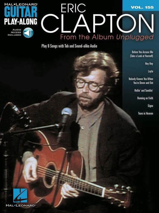 Eric Clapton Unplugged — Guitar Play-Along Vol. 155, Book/Online Audio (Hal Leonard)
