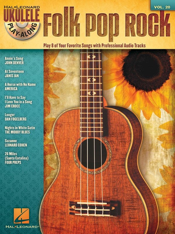 Folk Pop Rock — Ukulele Play-Along Vol. 20, Book/CD (Hal Leonard)