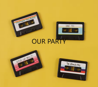 Cassette Tape Magnets Pack of Four for Home and Kitchen Decor