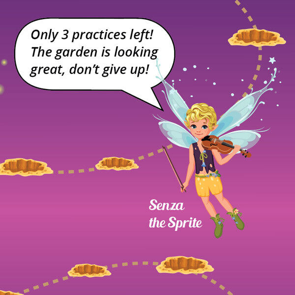 Fairy Garden A3 Music Practice Chart with Stickers and Music Symbols Challenge — view 5