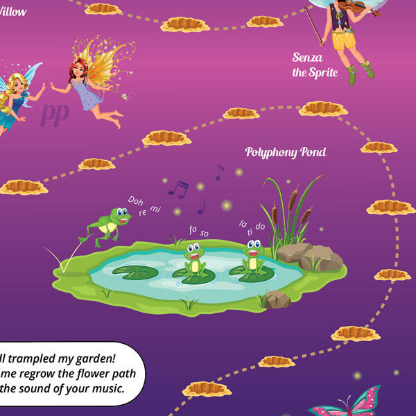 Fairy Garden A3 Music Practice Chart with Stickers and Music Symbols Challenge — view 4