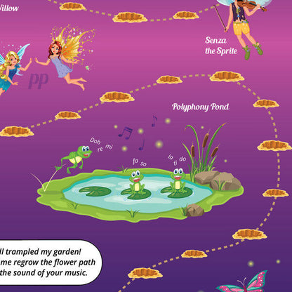 Fairy Garden A3 Music Practice Chart with Stickers and Music Symbols Challenge — view 4
