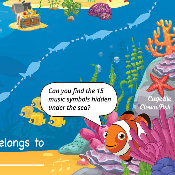 Mission to La Mer A3 Music Practice Chart by Musically Gifted with Stickers and Games — view 3