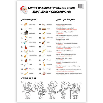 Santas Workshop A3 Music Practice Chart — view 2