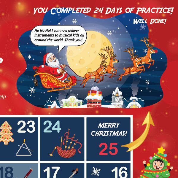 Santas Workshop A3 Music Practice Chart — view 5
