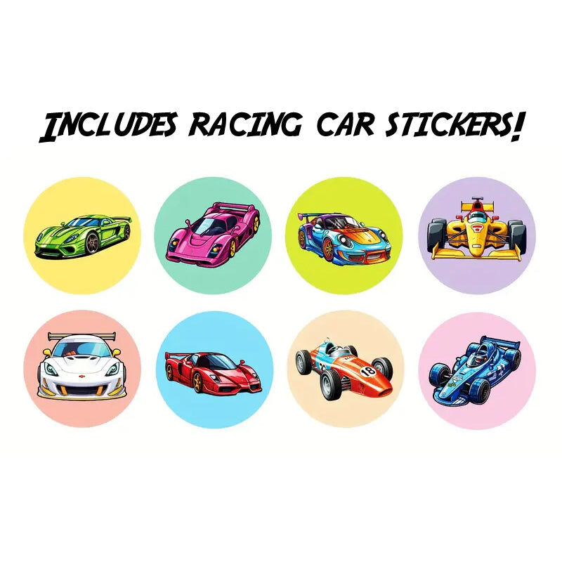Racing Car A3 Music Practice Chart with Stickers by Musically Gifted — view 2