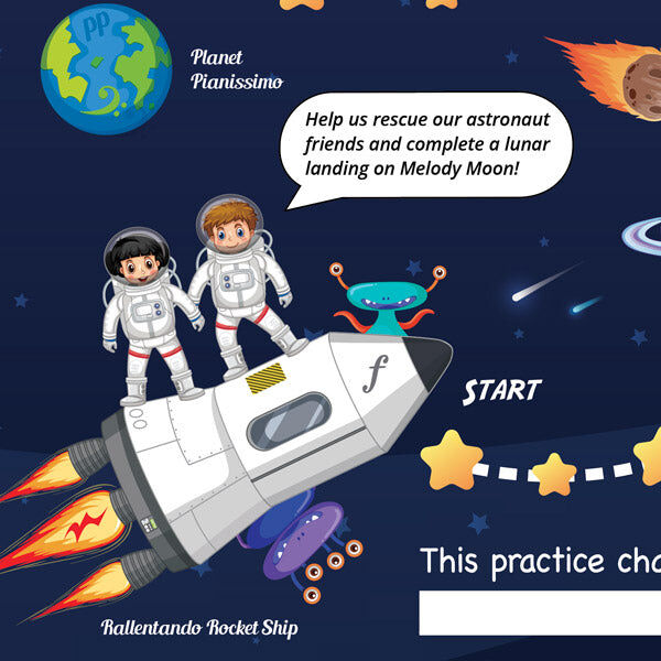 Space Quest A3 Music Practice Chart by Musically Gifted — view 2