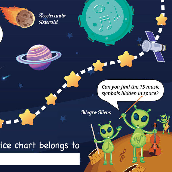 Space Quest A3 Music Practice Chart by Musically Gifted — view 4