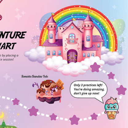 Unicorn Adventure A3 Music Practice Chart with Stickers by Musically Gifted — view 6