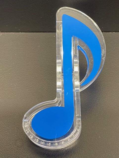 Music Quaver Paper Clip - Blue, 7cm