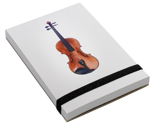 White Violin Notepad 10.5cm x 7.5cm