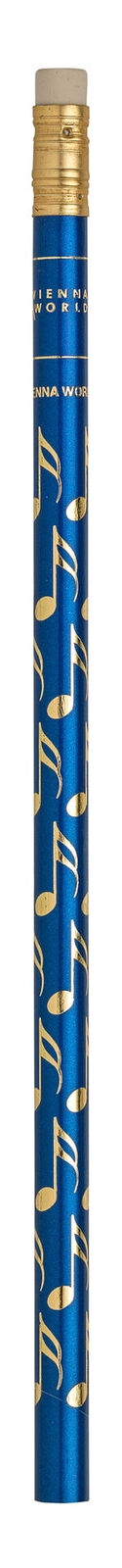Music Pencil Blue with Gold Semiquavers