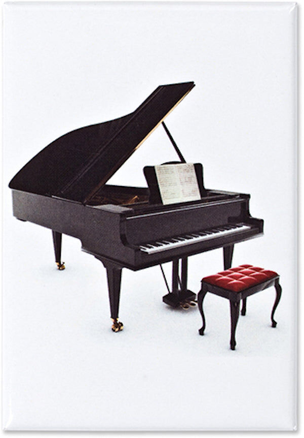 Grand Piano Fridge Magnet - White Background