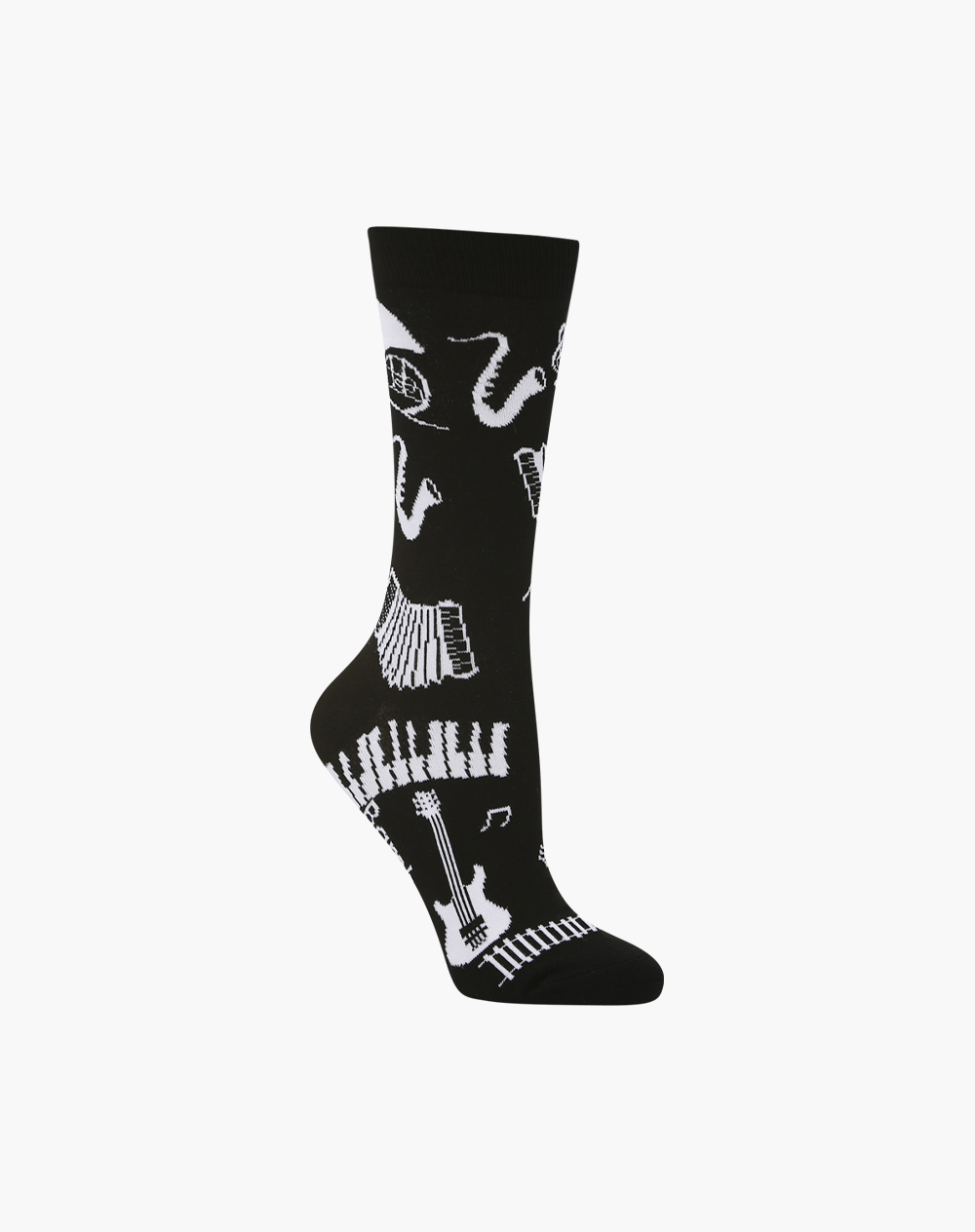 Womens Bamboo Music Socks Black White Musical Instruments 'All That Jazz' Size 2-8 — view 3