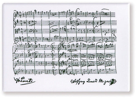 Mozarts Manuscript Fridge Magnet 5.3 x 7.8cm