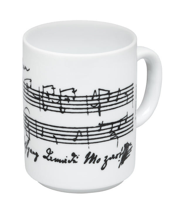Mozart Mug - White with Black Original Score