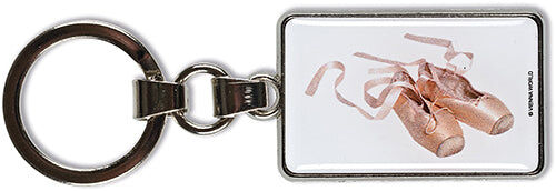 Ballet Keyring Pink Ballet Shoes 3 x 4.5cm